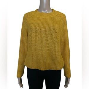 Age Trés Chic Mustard Yellow Knit Sweater - Size Small